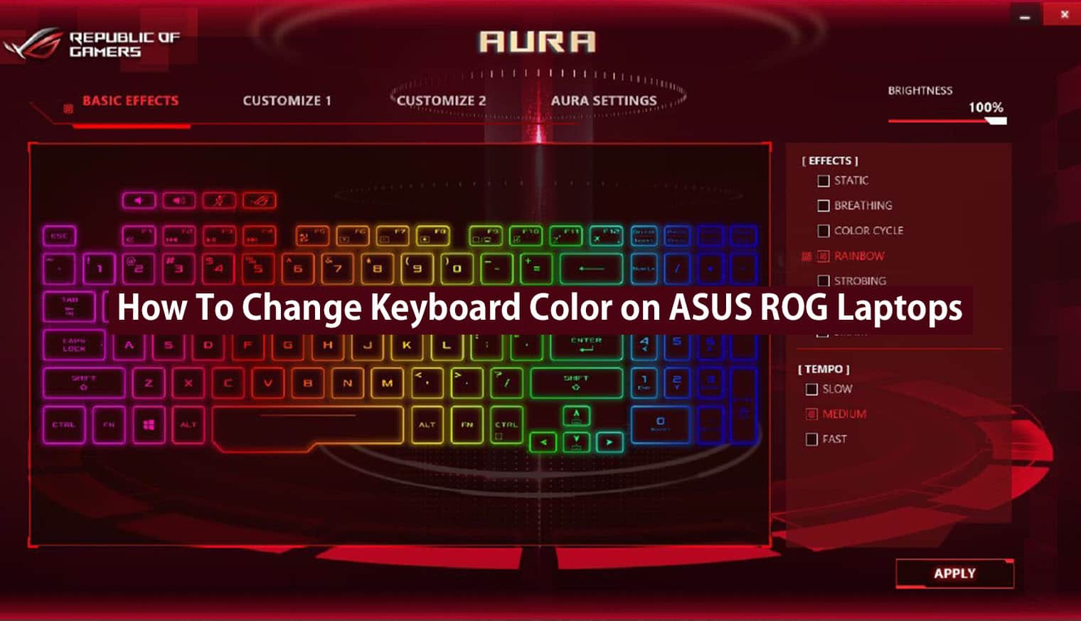 change laptop keyboard backlight color